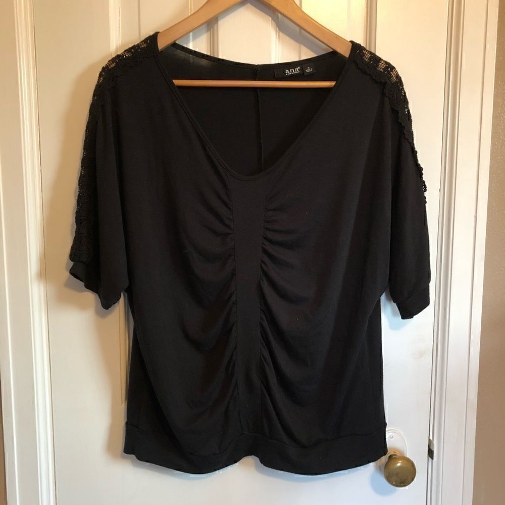 Black shirt with Lacey sleeves